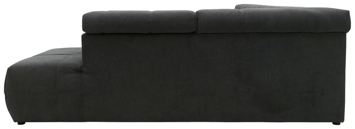 WOHNLANDSCHAFT in Mikrofaser Dunkelgrau  - Dunkelgrau/Schwarz, Design, Kunststoff/Textil (175/359/228cm) - MID.YOU