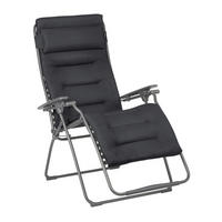 GARTEN-RELAXSESSEL Stahl  - Dunkelgrau/Titanfarben, Basics, Kunststoff/Textil (76/123/97cm) - Lafuma Mobilier