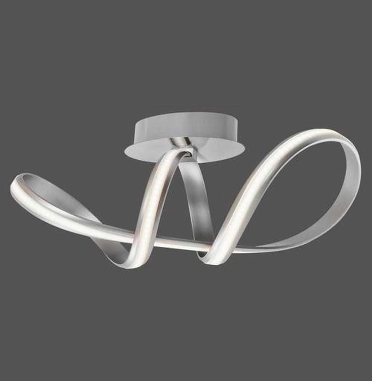 LED-DECKENLEUCHTE LOLASMART-MELINDA 64/25/25 cm   - Alufarben/Weiß, Design, Kunststoff/Metall (64/25/25cm)