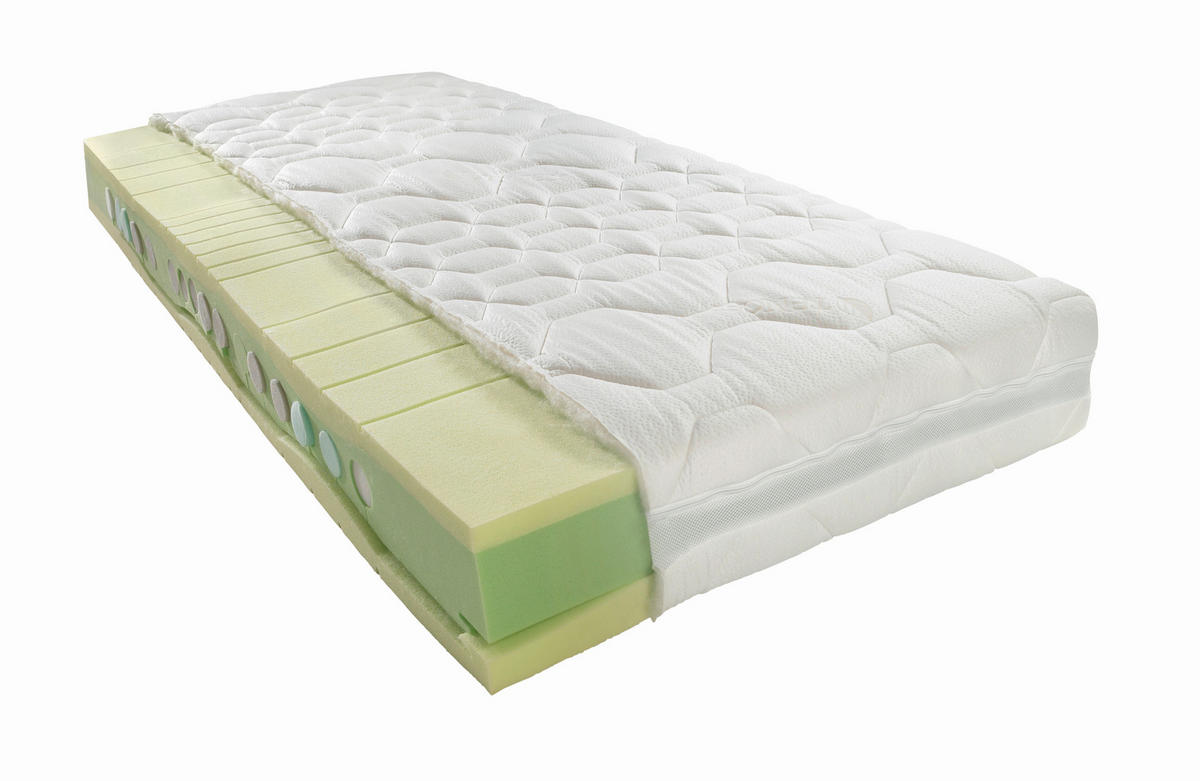KALTSCHAUMMATRATZE 80/200 cm Höhe ca. 20 cm  - Creme, Basics, Textil (80/200cm) - Physiosleep