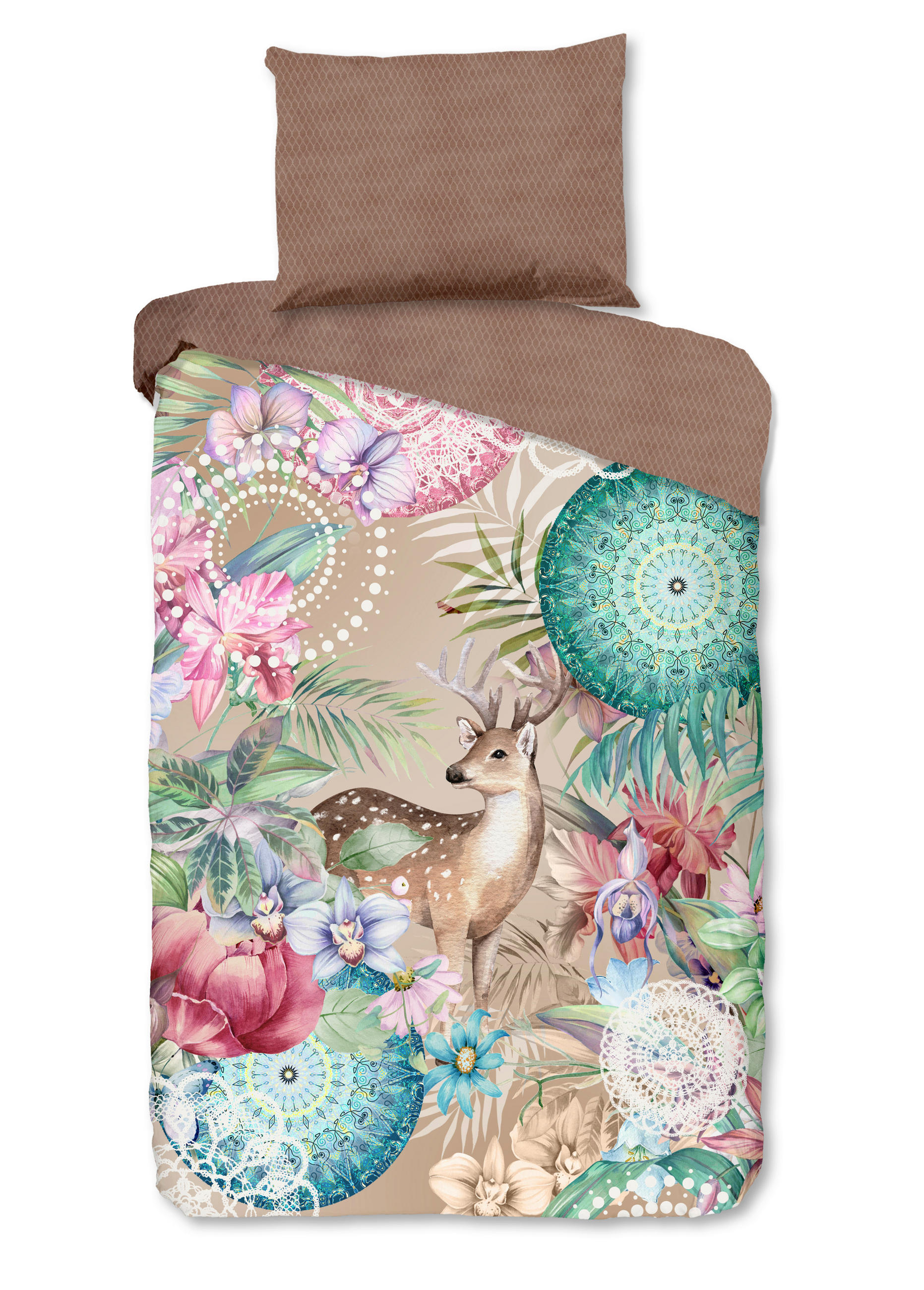 BETTWÄSCHE 2-teilig HIP Biber 140/200 cm  - Multicolor, LIFESTYLE, Textil (140/200cm)