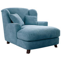 XXL-SESSEL in Hellblau  - Dunkelbraun/Hellblau, Modern, Holzwerkstoff/Textil (109/104/145cm) - Sit & More