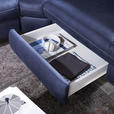 ECKSOFA in Flachgewebe, Mikrofaser Dunkelblau 239/271 cm - Beige/Alufarben, Design, Textil/Metall (239/271cm) - Cantus