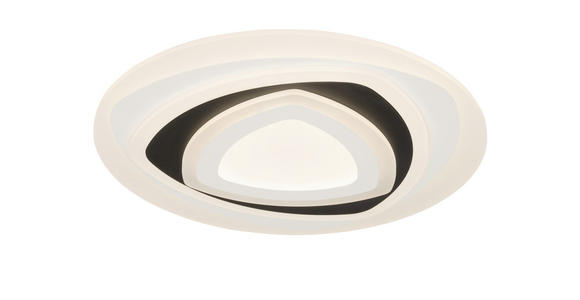 LED-DECKENLEUCHTE 50/5,5 cm   - Schwarz/Weiß, Design, Kunststoff/Metall (50/5,5cm) - Novel