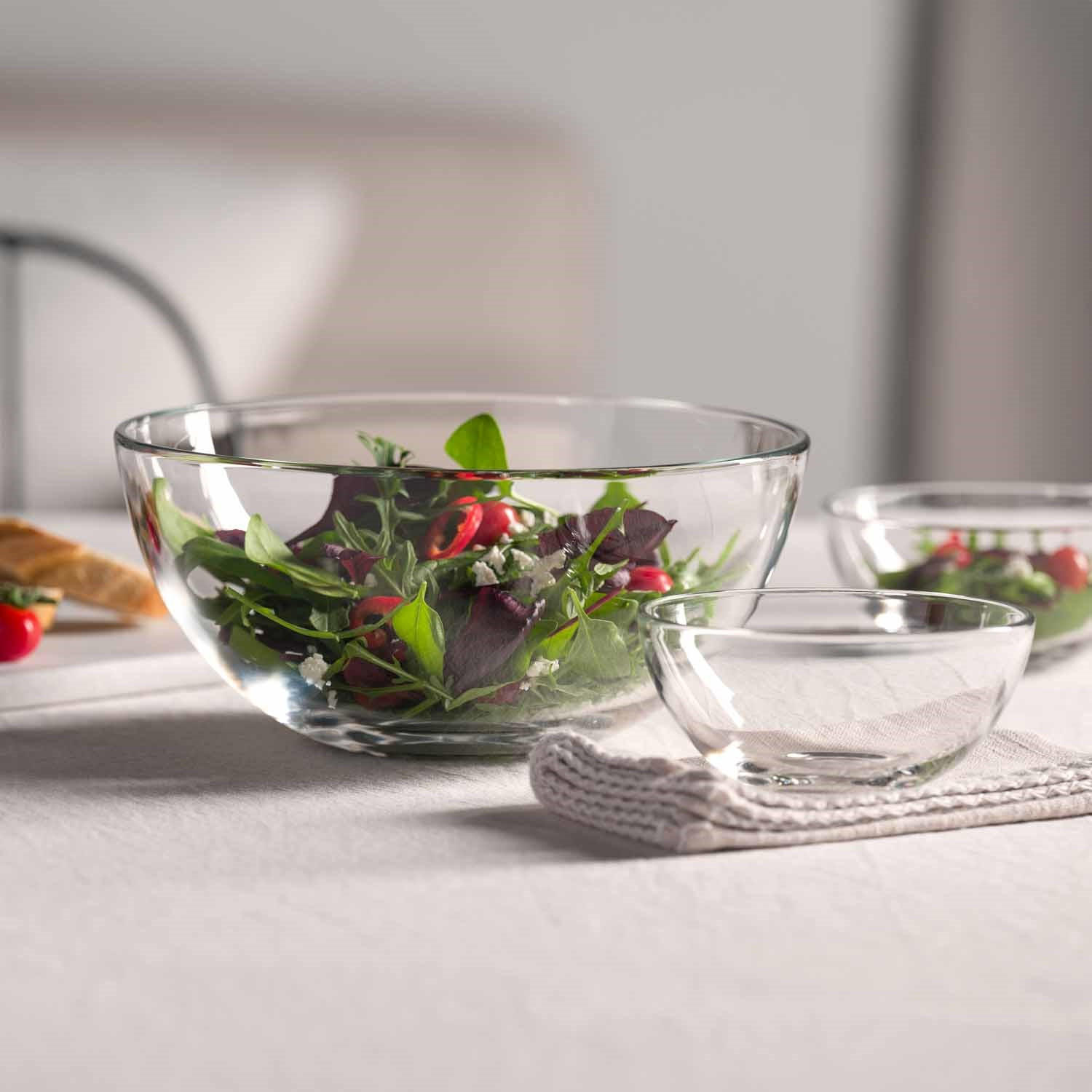 MÜSLISCHALENSET Cucina 4-teilig  - Transparent, Design, Glas (14,00/6,50/14,00cm) - Leonardo