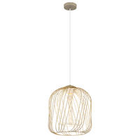 HÄNGELEUCHTE 35/150 cm    - Sandfarben/Weiss, Basics, Kunststoff/Metall (35/150cm) - Globo