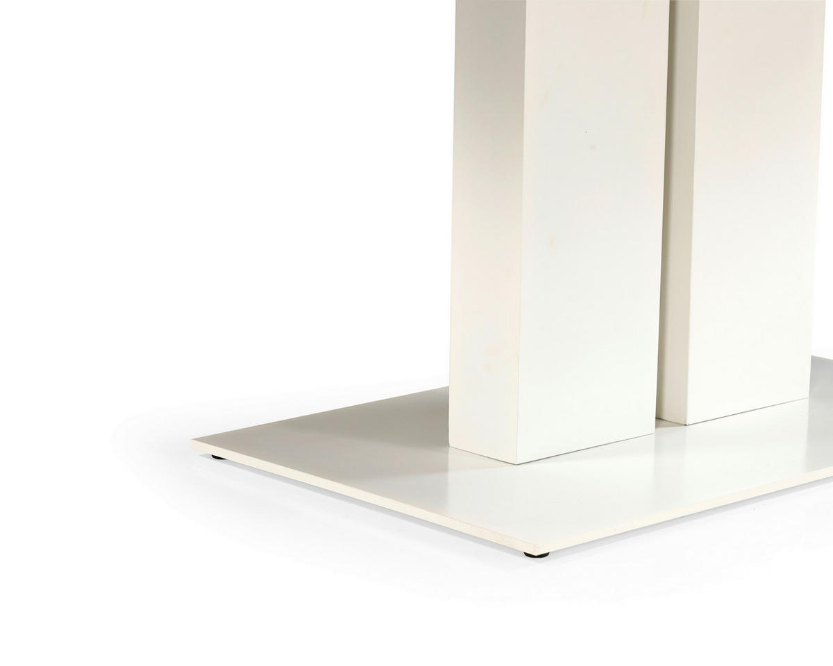 ESSTISCH Weiß, Akaziefarben rechteckig   - Weiß/Akaziefarben, MODERN, Holz/Metall (160/95/76cm) - Lomoco