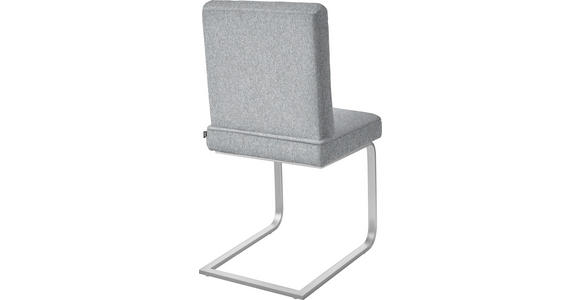SCHWINGSTUHL in Stahl Chenille - Chromfarben/Hellgrau, Design, Textil/Metall (46/92/60cm) - Dieter Knoll