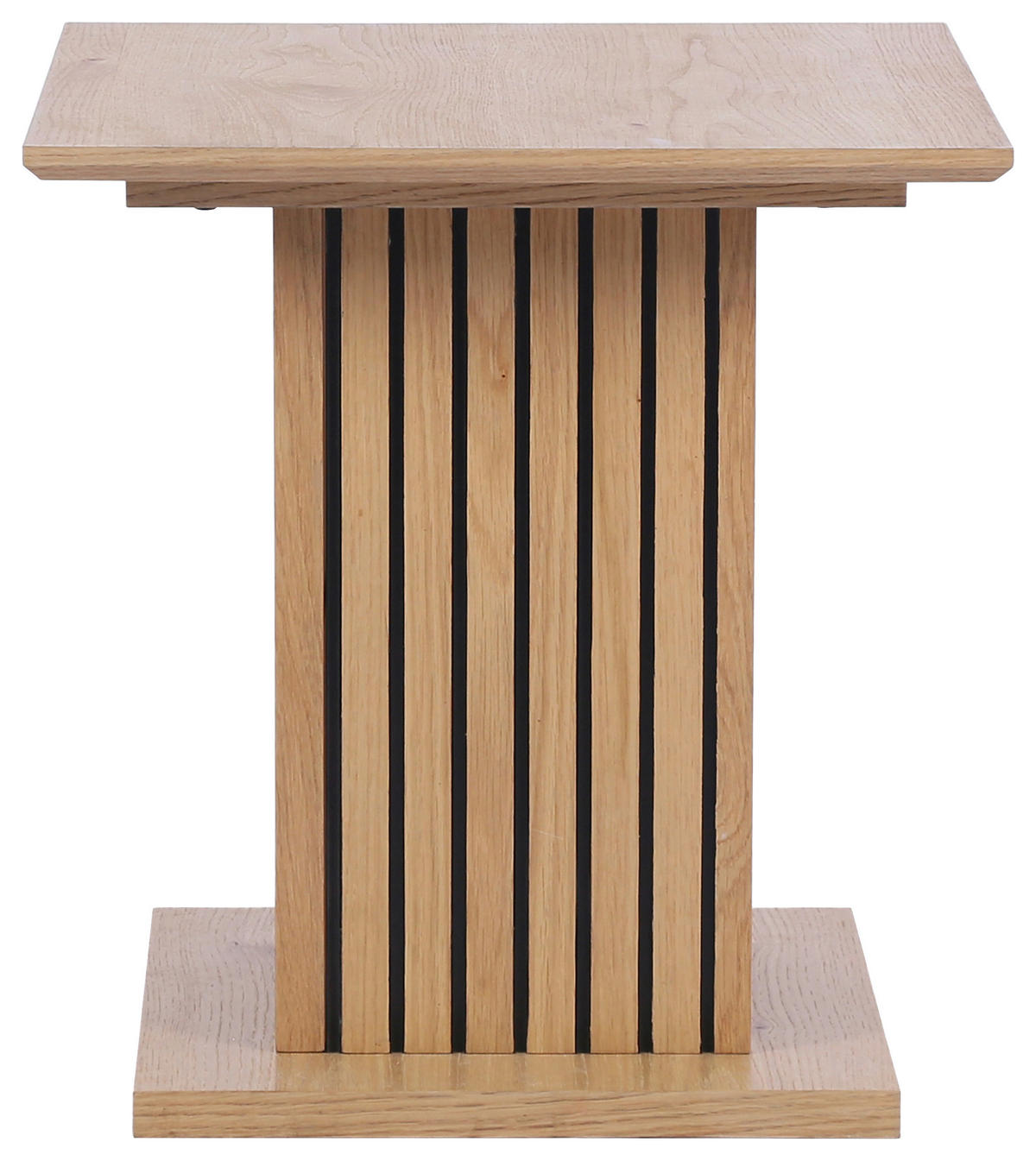 BEISTELLTISCH 50/50/53 cm Eiche furniert Eichefarben quadratisch  - Eichefarben, Natur, Holz/Holzwerkstoff (50/50/53cm) - Stylife