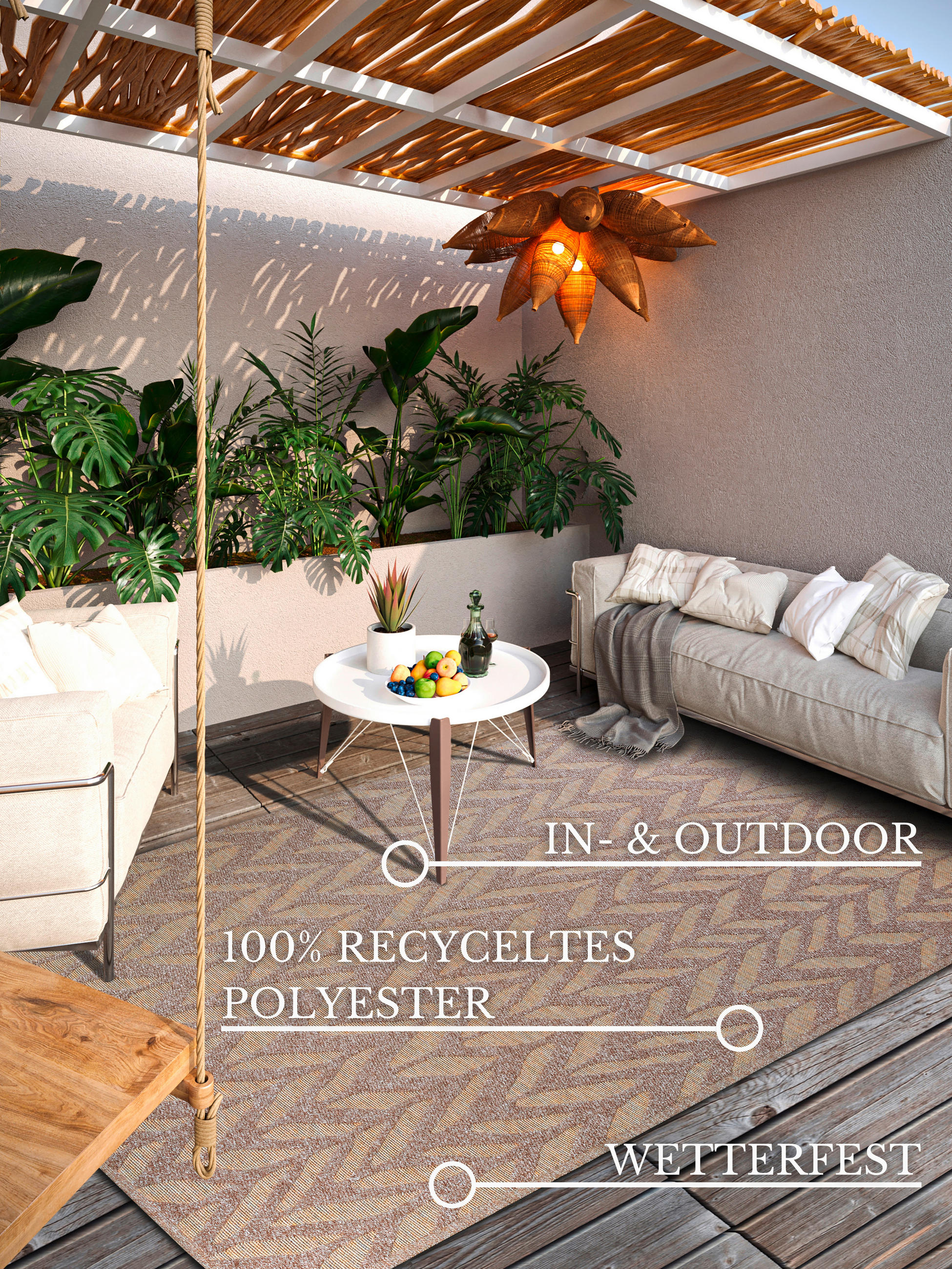 OUTDOORTEPPICH 200/290 cm Kollektion 1883 Beige  - Beige, Design, Kunststoff/Textil (200/290cm) - Villeroy & Boch