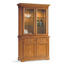 VITRINE Kirschbaum, Linde furniert, massiv Kirschbaumfarben - Kirschbaumfarben/Goldfarben, LIFESTYLE, Glas/Holz (122/48/215cm) - SELVA