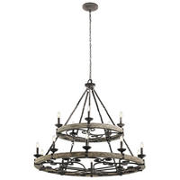 KRONLEUCHTER 112/107.9 cm   - Zinkfarben, Natur, Holz (112/107.9cm) - Elstead Lighting