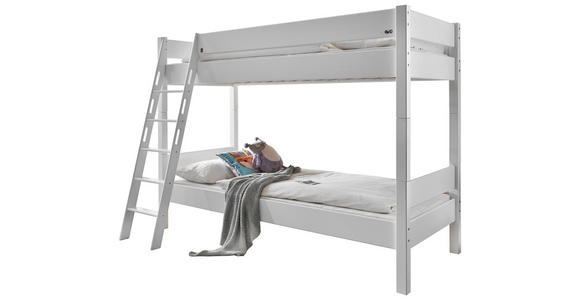 ETAGENBETT 90/200 cm Weiß - Weiß, KONVENTIONELL, Holz (90/200cm) - Carryhome