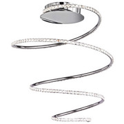 STROPNA LED SVETILKA SPIRALA - krom, Design, kovina (45/55/45cm)
