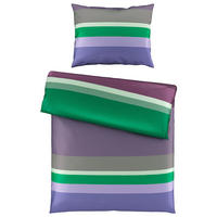 BETTWÄSCHE Satin 140/200 cm  - Salbeigrün/Lila, Basics, Textil (140/200cm) - Novel