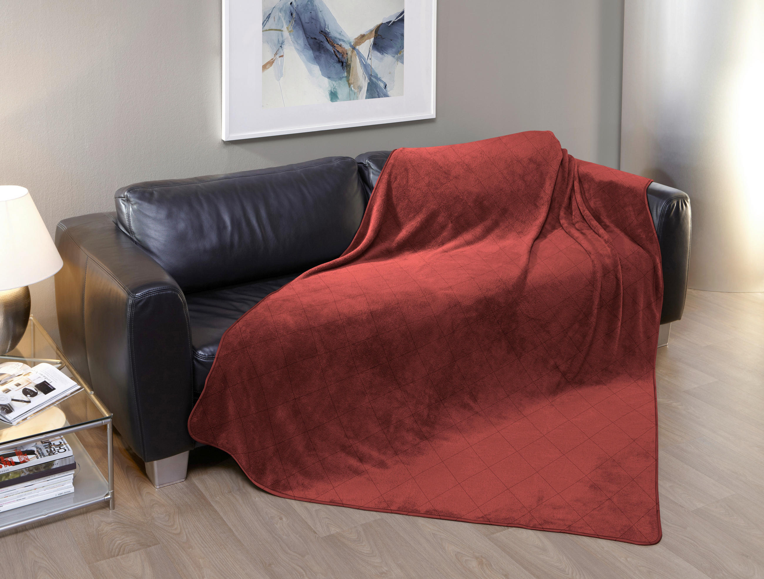 PLAID Plaids 150/200 cm  - Rot, Basics, Textil (150/200cm) - Fleuresse