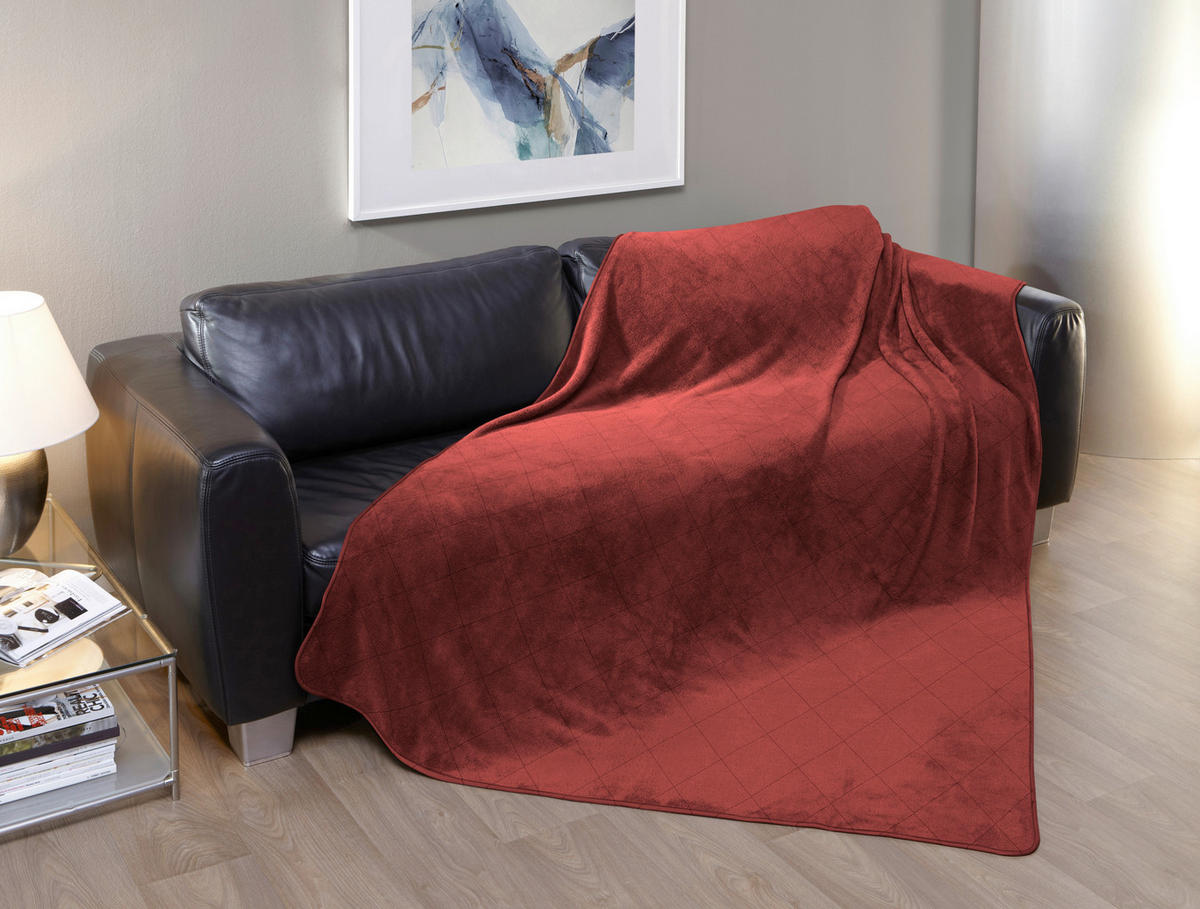 PLAID Plaids 150/200 cm  - Rot, Basics, Textil (150/200cm) - Fleuresse