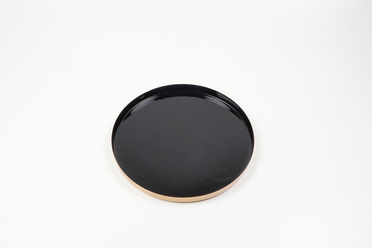 LJUSFAT  - svart/guldfärgad, Trend, metall (30/2cm) - Ambia Home