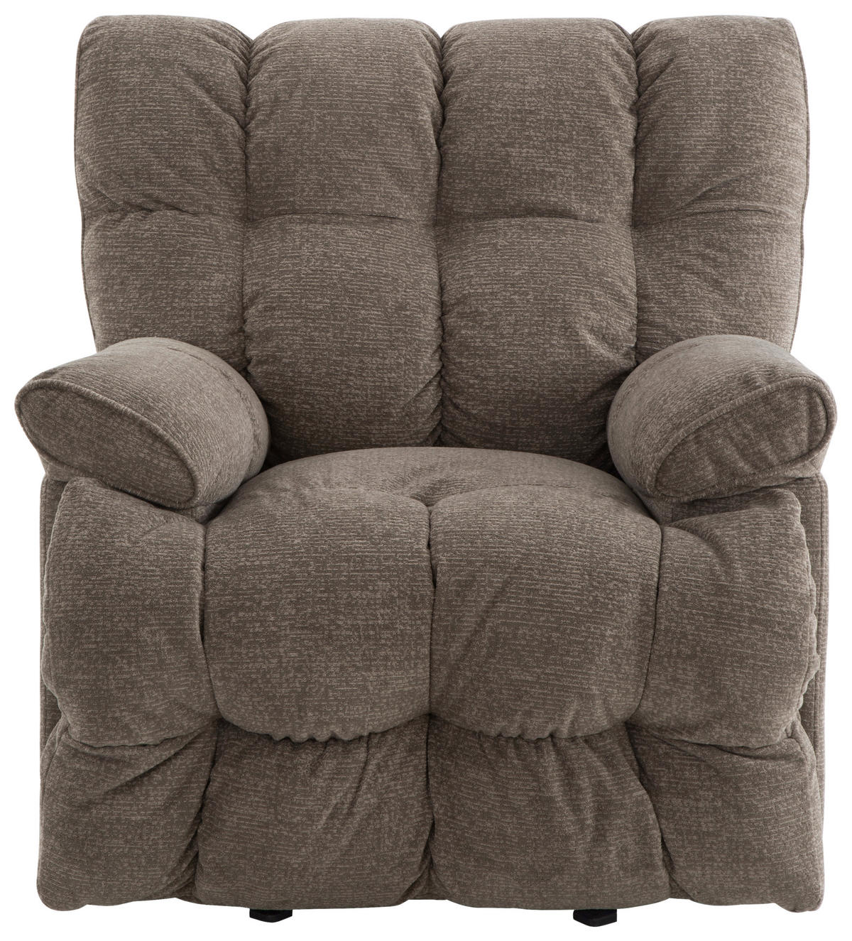 RELAXSESSEL LYSSO Mikrofaser    - Taupe/Schwarz, Design, Textil/Metall (97/99/102-161cm) - P & B