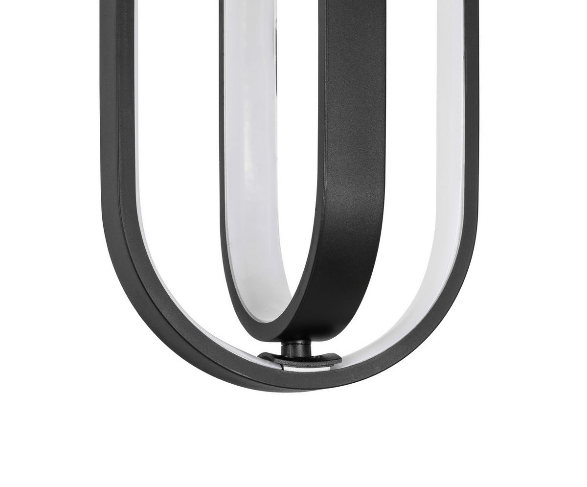 ZÁVESNÉ LED SVIETIDLO, 21/200 cm  - čierna, Design, kov/plast (21/200cm) - Novel