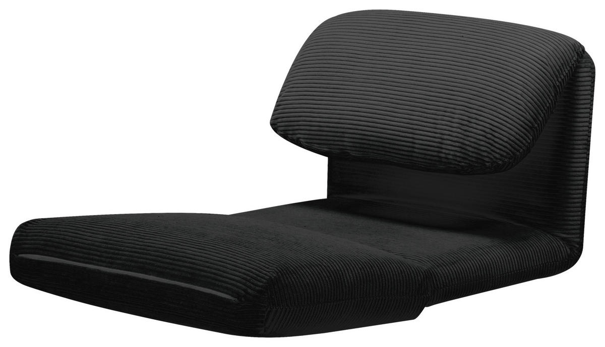 SCHLAFSESSEL in Cord Schwarz  - Schwarz, Design, Textil/Metall (82/58/78cm) - Livetastic