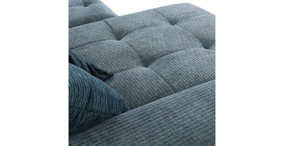 ECKSOFA Blau, Petrol Flachgewebe  - Blau/Petrol, KONVENTIONELL, Holz/Textil (190/270cm) - Carryhome