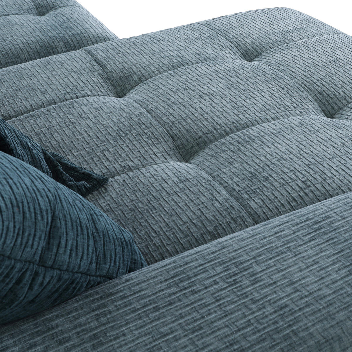 ECKSOFA in Flachgewebe Blau, Petrol  - Blau/Petrol, Konventionell, Holz/Textil (190/270cm) - Carryhome