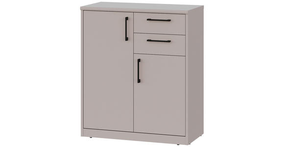 KOMMODE  in 72/84/36 cm  - Kaschmir/Schwarz, Basics, Holzwerkstoff/Kunststoff (72/84/36cm) - Xora