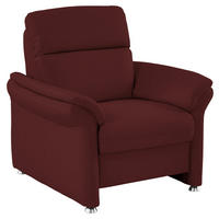SESSEL in Echtleder Brombeere  - Brombeere/Alufarben, Konventionell, Leder/Metall (98/96/92cm) - Beldomo Premium