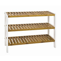 REGAL Bambus massiv Naturfarben, Weiß  - Weiß/Naturfarben, Design, Holz/Holzwerkstoff (70/54/26cm)