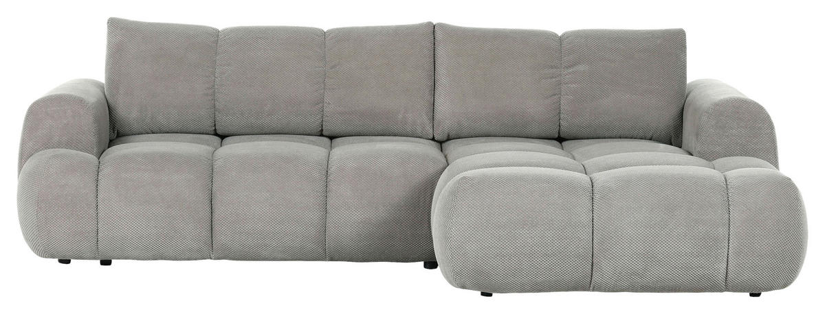 ECKSOFA Greige Flachgewebe  - Greige/Schwarz, KONVENTIONELL, Kunststoff/Textil (274/174cm) - Carryhome