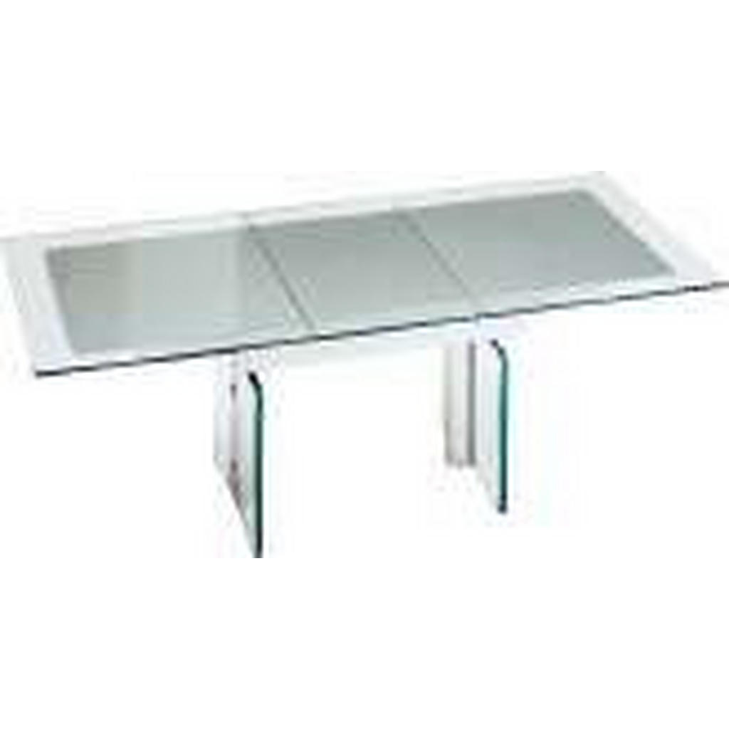 Thumbnail - Xxxl Couchtisch, Transparent, Metall, Glas, rechteckig, Wange, 75x56-75x125-166 cm, ausziehbar, höhenverstellbar, Wohnzi...