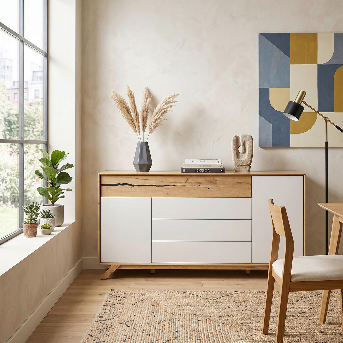 SIDEBOARD 180/93/40 cm  - Kaschmir/Eichefarben, KONVENTIONELL, Holz/Holzwerkstoff (180/93/40cm) - Xora