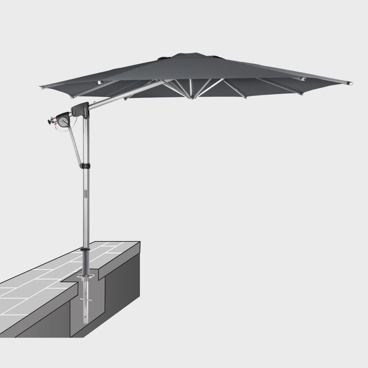 SONNENSCHIRMSTÄNDER - Silberfarben, Basics, Metall (13,5/50/13,5cm) - KNIRPS