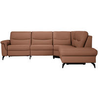 ECKSOFA  in Echtleder Haselnussfarben  280/249 cm  - Anthrazit/Haselnussfarben, Design, Leder/Metall (280/249cm) - Himolla Komfortklass