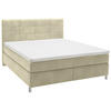 BOXSPRINGBETT 160/200 cm  in Beige  - Chromfarben/Beige, KONVENTIONELL, Kunststoff/Textil (160/200cm) - Voleo