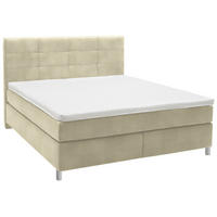 BOXSPRINGBETT 160/200 cm  in Beige  - Chromfarben/Beige, Konventionell, Kunststoff/Textil (160/200cm) - Voleo