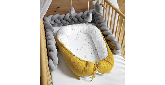 GITTERBETT Yunai  144,6/78/83,5 cm   - Eichefarben/Anthrazit, Trend, Holzwerkstoff/Metall (144,6/78/83,5cm) - My Baby Lou