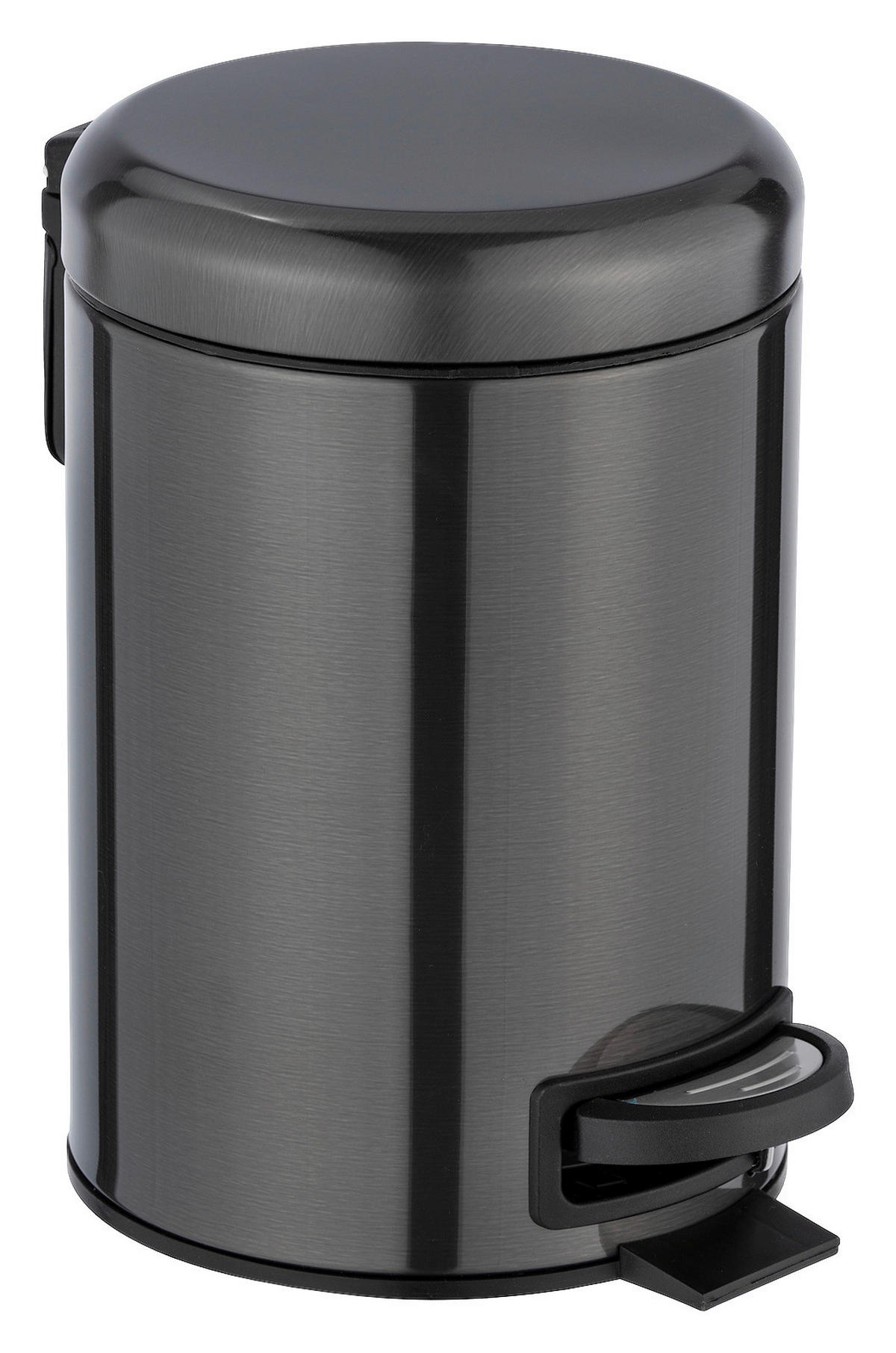 TRETEIMER Leman 3 L  - Schwarz, Basics, Kunststoff/Metall (17/25cm) - Wenko