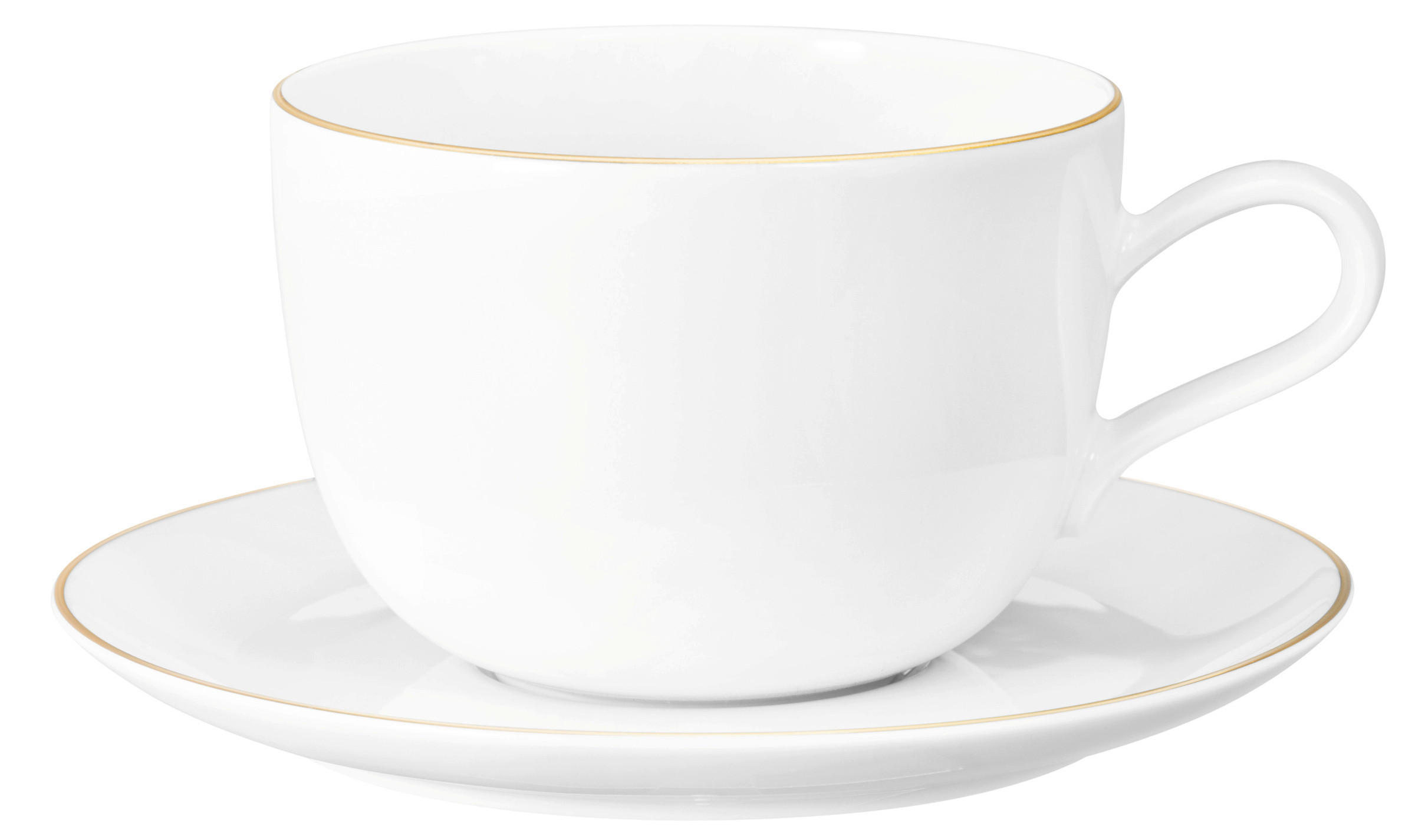 FRÜHSTÜCKSTASSE - Goldfarben/Weiß, Basics, Keramik (0,38l) - Seltmann Weiden