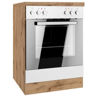 INBYGGNADSSKÅP FÖR SPIS 60/86/60 cm  i vit, ek Wotan  - vit/ek Wotan, Lifestyle, trämaterial (60/86/60cm) - Held