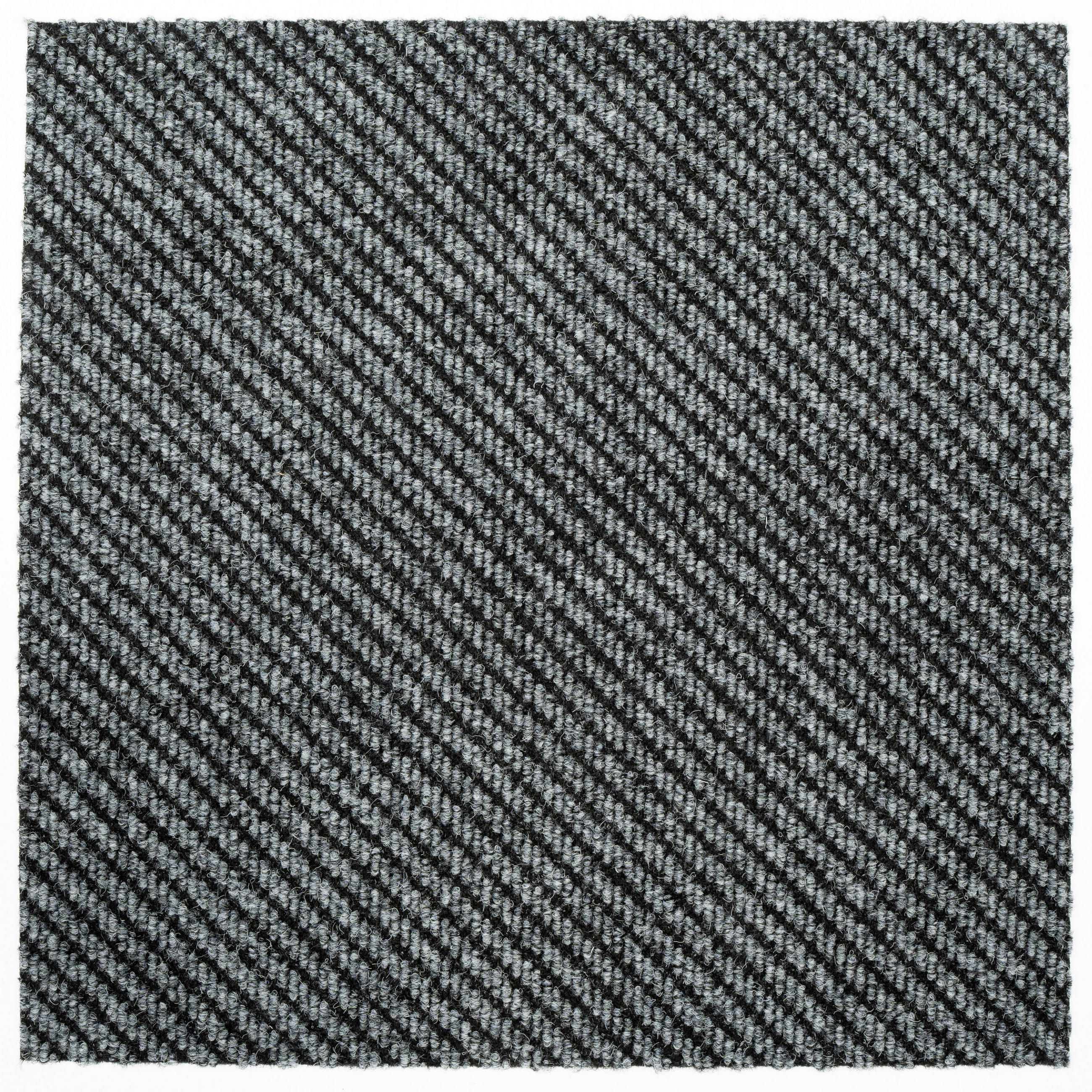 TEPPICHFLIESE 50/50 cm  in Grau, Schwarz  - Schwarz/Grau, Basics, Textil (50/50cm)