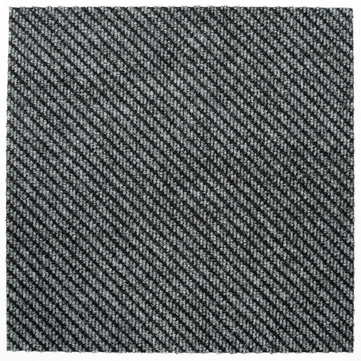 TEPPICHFLIESE 50/50 cm  in Grau, Schwarz  - Schwarz/Grau, Basics, Textil (50/50cm)