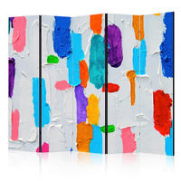 PARAVENT mit 5  Flügel - Multicolor, Basics, Holz/Textil (225/172/3cm) - artgeist