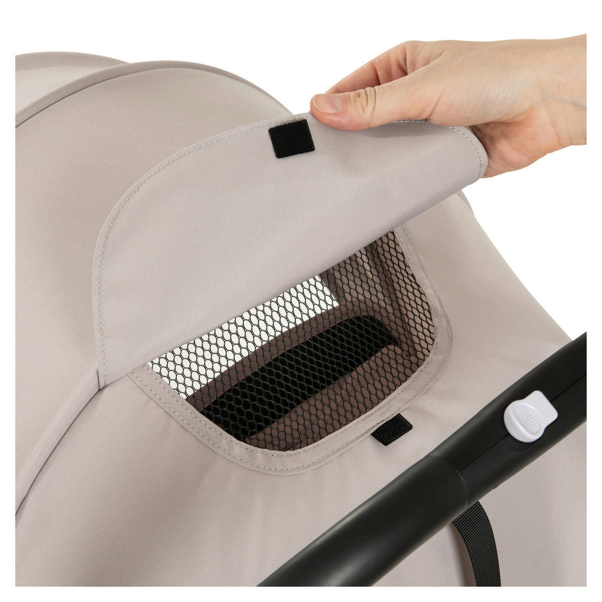 BUGGY Travel N Care  - Beige/Schwarz, Basics, Metall (86/50/104cm) - Hauck