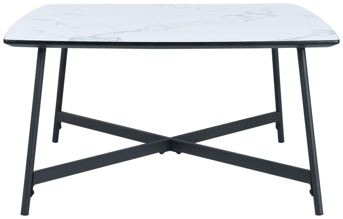 KONFERENČNÍ STOLEK, bílá, kov, kompozitní dřevo, 80/60/42 cm - bílá/černá, Design, kov/kompozitní dřevo (80/60/42cm) - MID.YOU