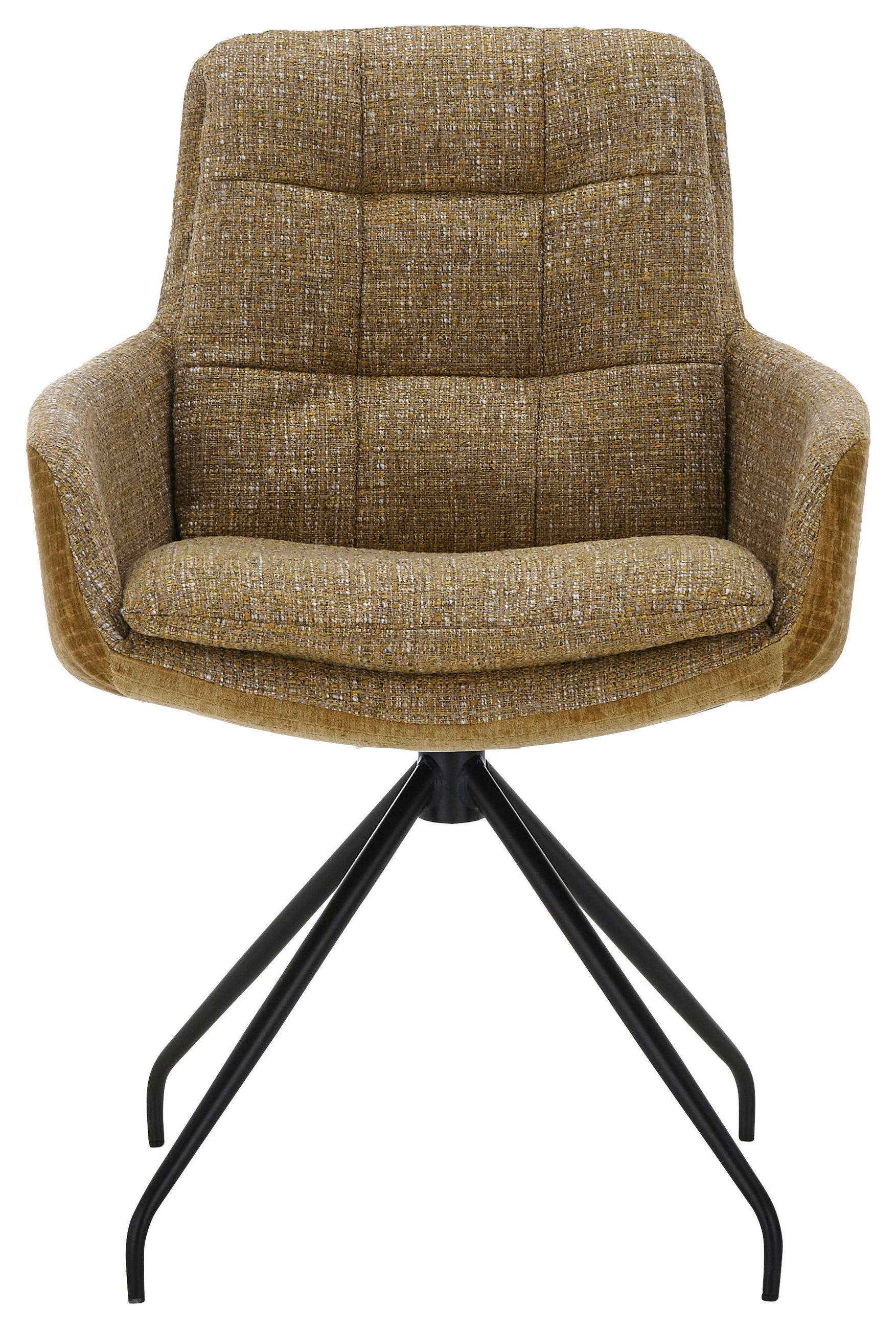 ARMLEHNSTUHL  in Flachgewebe  - Gelb/Schwarz, Design, Textil/Metall (63/90/69cm) - Johann Jakob