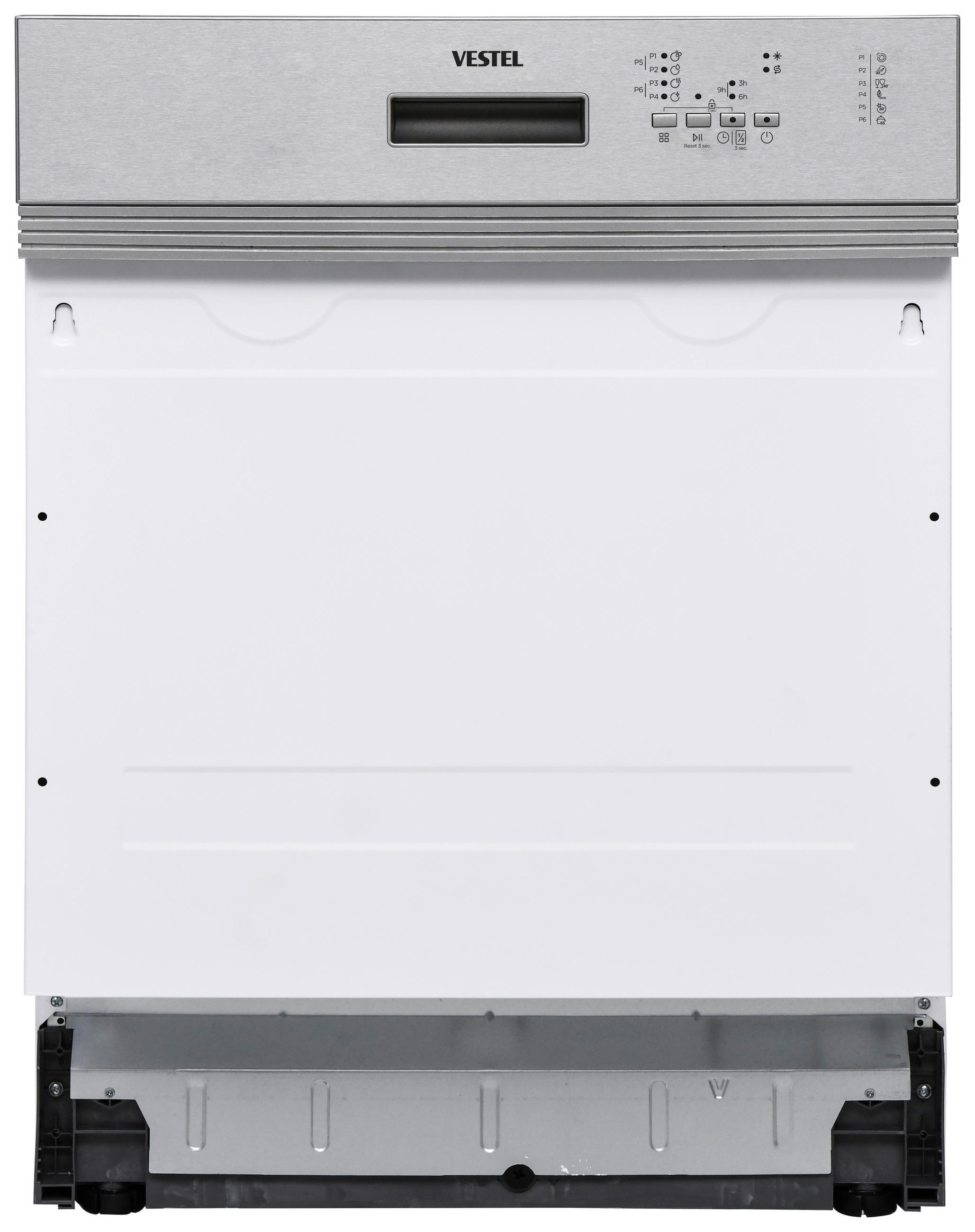 GESCHIRRSPÜLER VST60-6  - Silberfarben, Basics, Kunststoff/Metall (59,8/82/57,0cm) - Vestel