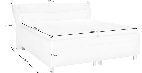 POLSTERBETT 180/200 cm  in Dunkelbraun  - Dunkelbraun/Silberfarben, KONVENTIONELL, Holz/Textil (180/200cm) - Esposa