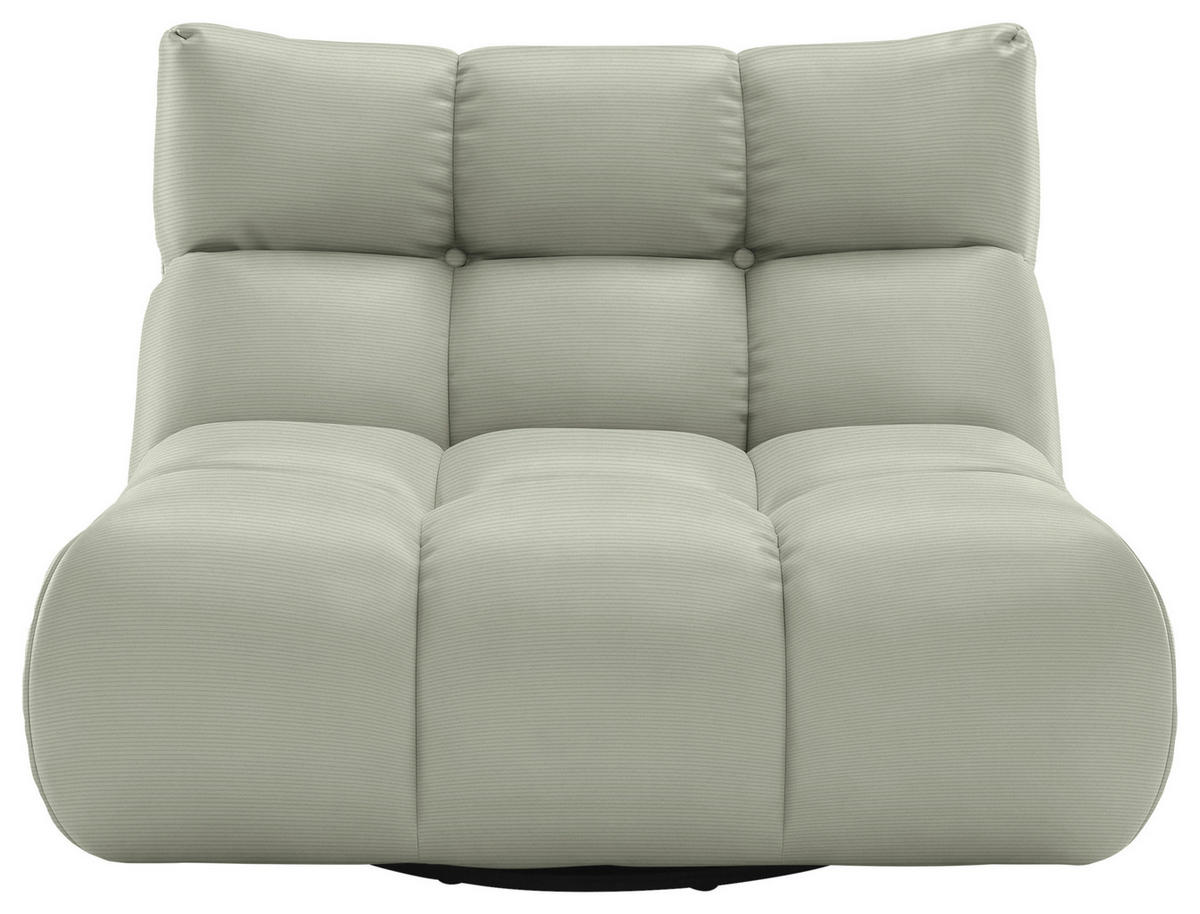SESSEL Feincord Thymiangrün  - Thymiangrün/Schwarz, Design, Kunststoff/Textil (112/85/108cm) - Pure Home Lifestyle